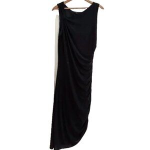 BCBG MaxAzria Little Black (Cocktail) Dress Sexy Ruched Size L Made in the USA